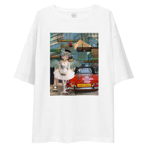 Lulu Red Car Unisex oversized t-shirt ( East Asia delivery Only )